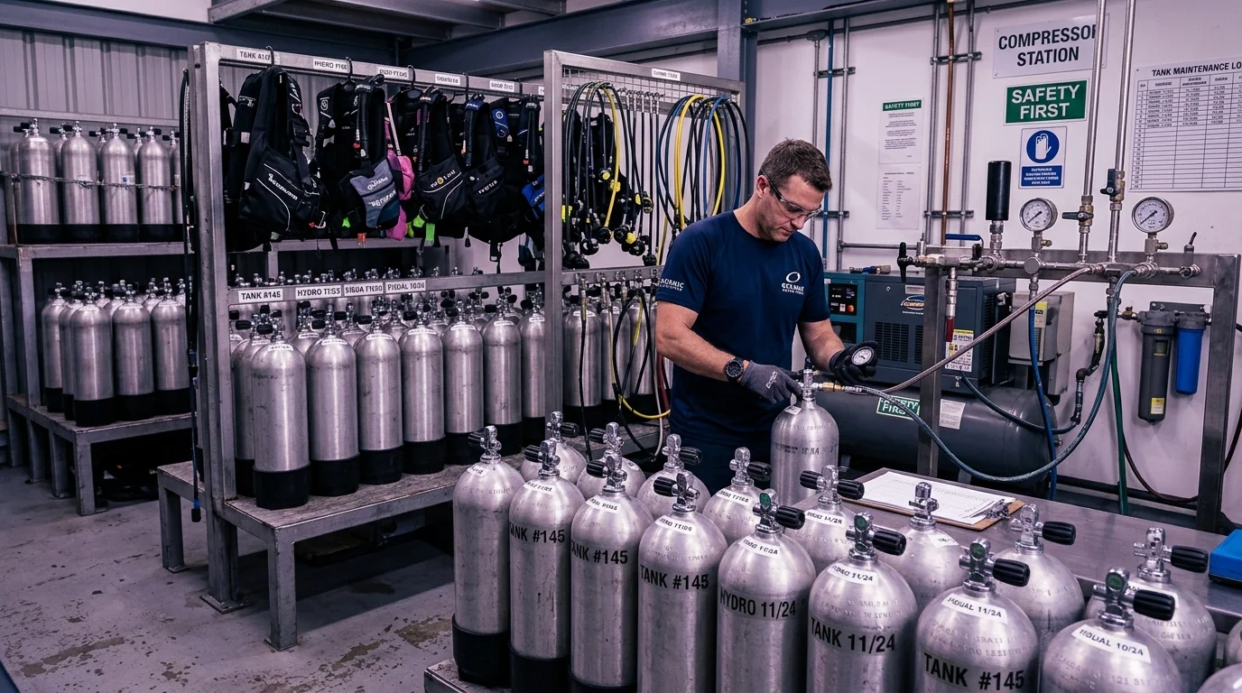 Inventaire gaz et matériel plongée